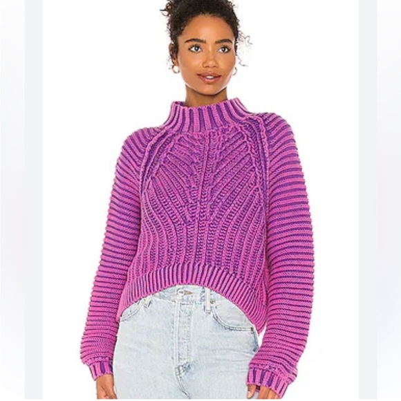 Free People Sweaters - Free People Glowing Orchid Sweetheart Sweater